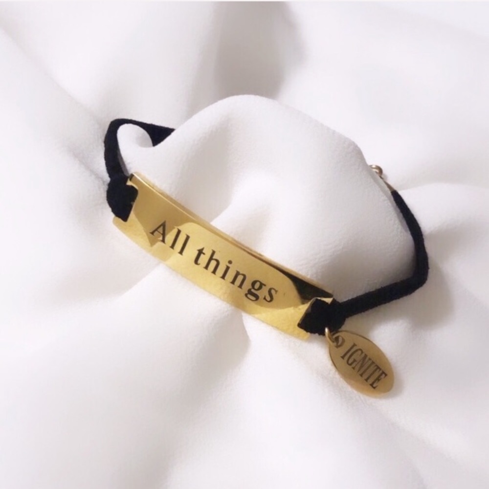 All Things - Inspirational Quote Charm bracelet